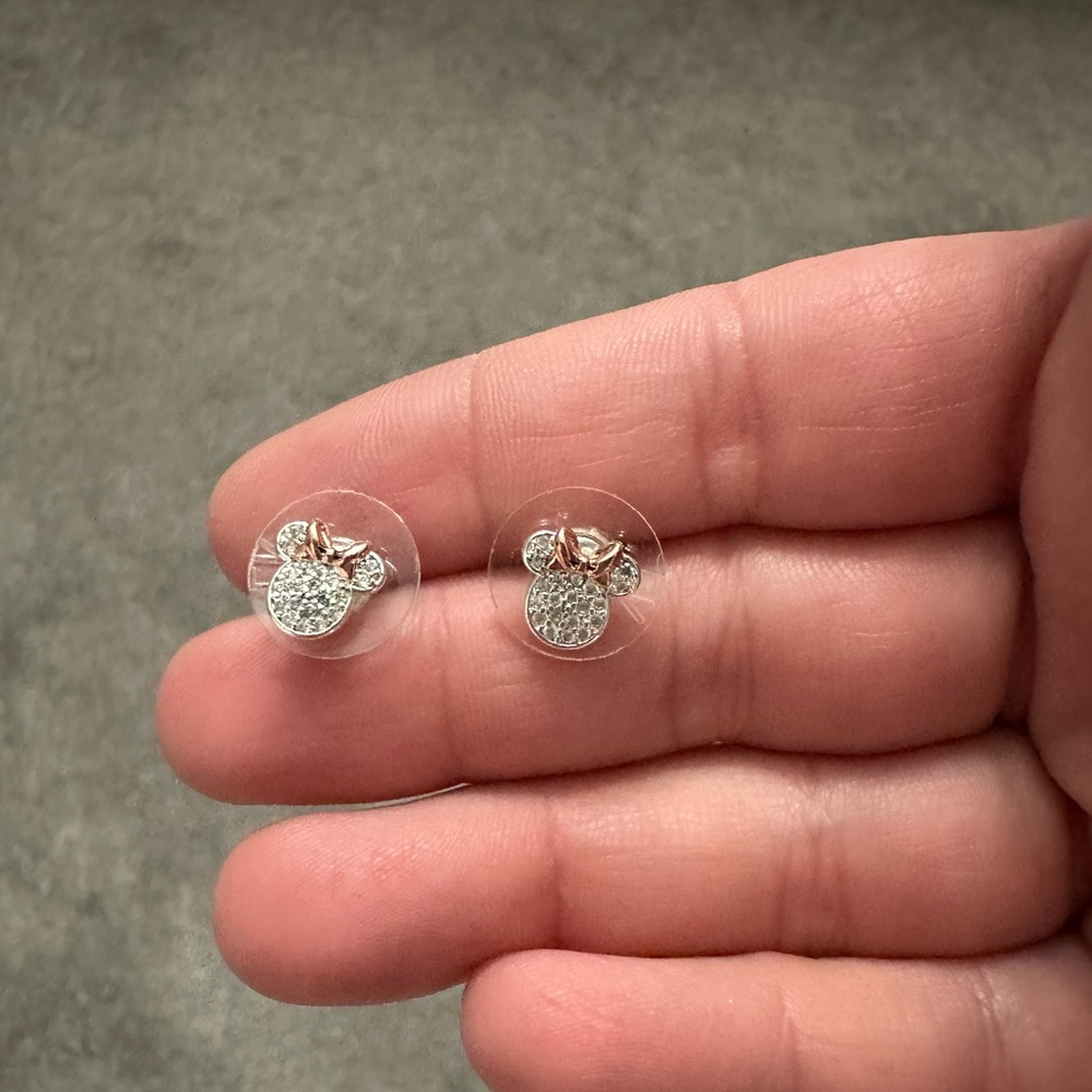Sparkling rhinestone Minnie Mouse Earrings